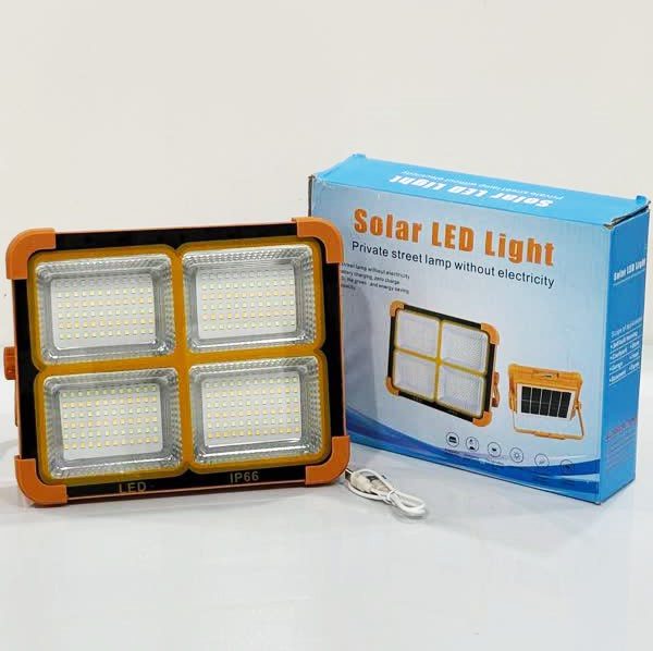 پروژکتور شارژی خورشیدی 1000 وات LED دارای دو پاور بانک