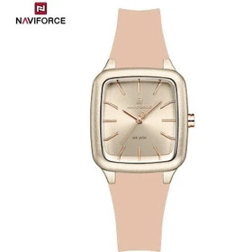 ساعت مچی عقربه ای زنانه نیوی فورس NAVIFORCE مدل Nf5055 کرمی